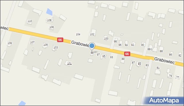 Grabowiec, Grabowiec, 99, mapa Grabowiec