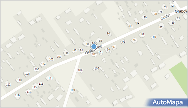 Grabowiec, Grabowiec, 103, mapa Grabowiec