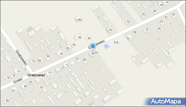 Grabowiec, Grabowiec, 63, mapa Grabowiec