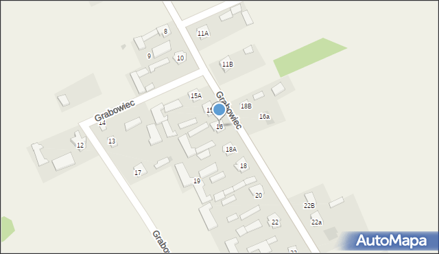 Grabowiec, Grabowiec, 16, mapa Grabowiec