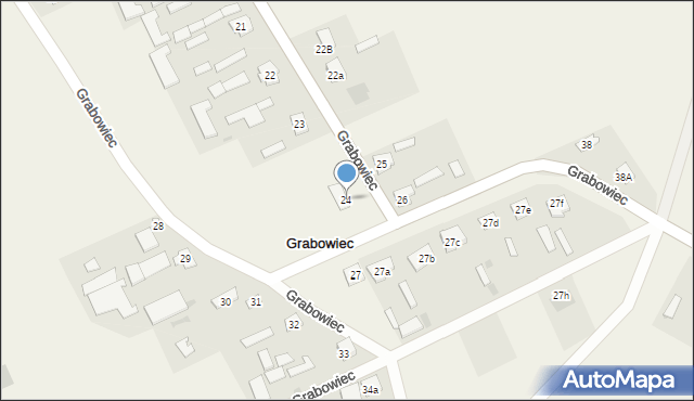 Grabowiec, Grabowiec, 24, mapa Grabowiec