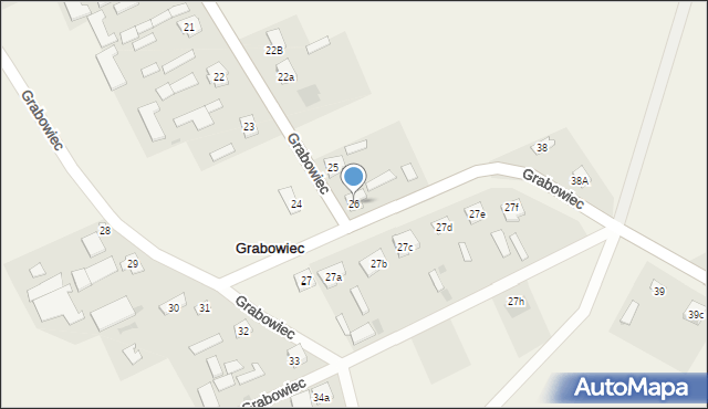 Grabowiec, Grabowiec, 26, mapa Grabowiec