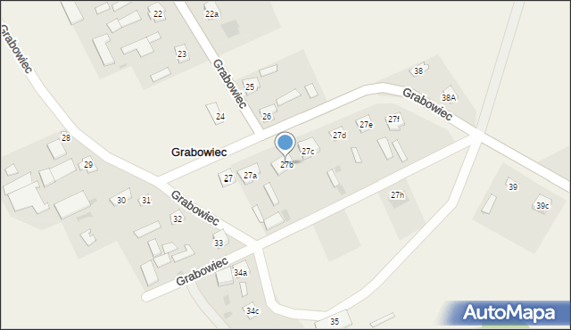 Grabowiec, Grabowiec, 27b, mapa Grabowiec