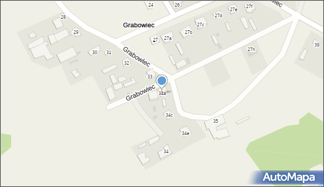 Grabowiec, Grabowiec, 34a, mapa Grabowiec