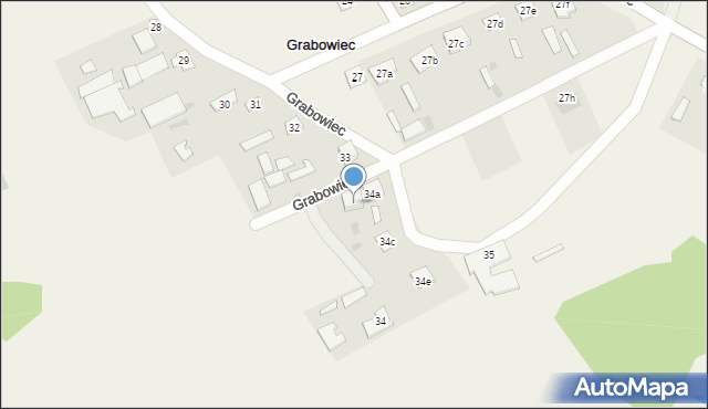 Grabowiec, Grabowiec, 34b, mapa Grabowiec