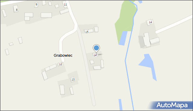 Grabowiec, Grabowiec, 14A, mapa Grabowiec