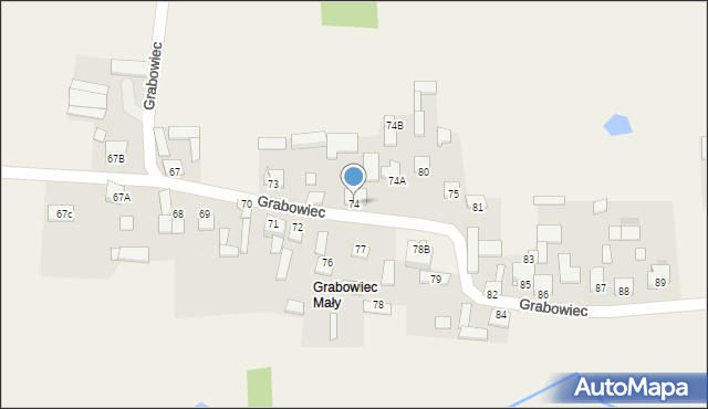 Grabowiec, Grabowiec, 74, mapa Grabowiec