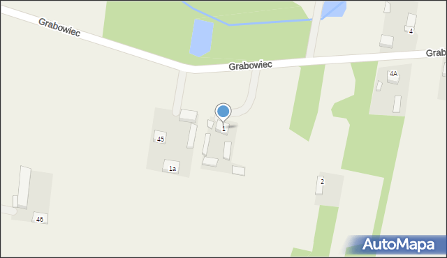 Grabowiec, Grabowiec, 1, mapa Grabowiec