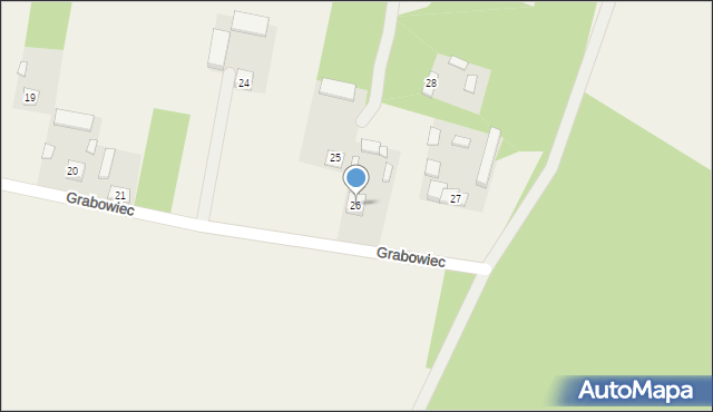 Grabowiec, Grabowiec, 26, mapa Grabowiec