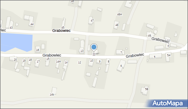 Grabowiec, Grabowiec, 11, mapa Grabowiec