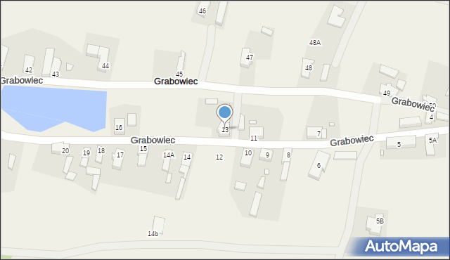 Grabowiec, Grabowiec, 13, mapa Grabowiec