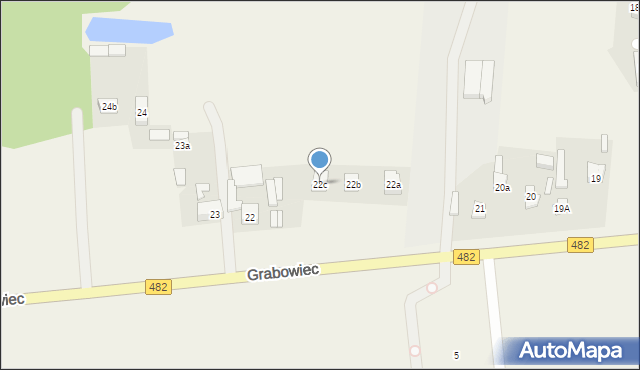 Grabowiec, Grabowiec, 22c, mapa Grabowiec