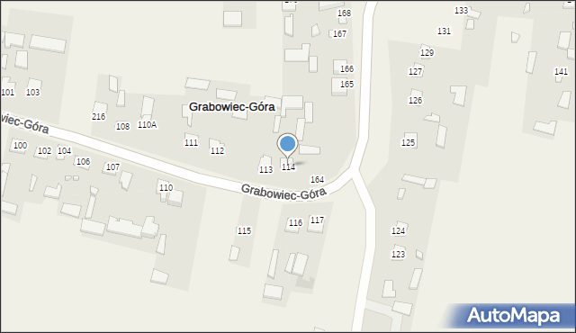 Grabowiec-Góra, Grabowiec-Góra, 114, mapa Grabowiec-Góra