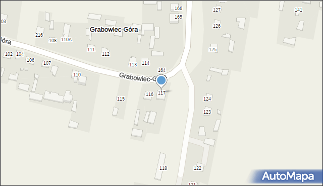 Grabowiec-Góra, Grabowiec-Góra, 117, mapa Grabowiec-Góra