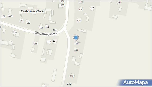 Grabowiec-Góra, Grabowiec-Góra, 124, mapa Grabowiec-Góra