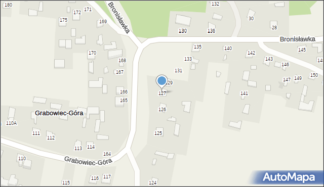 Grabowiec-Góra, Grabowiec-Góra, 127, mapa Grabowiec-Góra