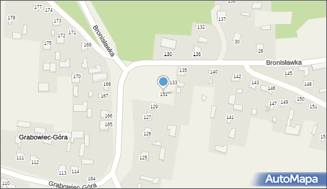 Grabowiec-Góra, Grabowiec-Góra, 131, mapa Grabowiec-Góra