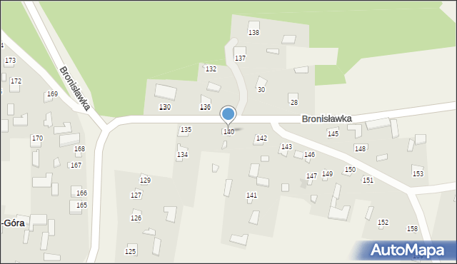 Grabowiec-Góra, Grabowiec-Góra, 140, mapa Grabowiec-Góra