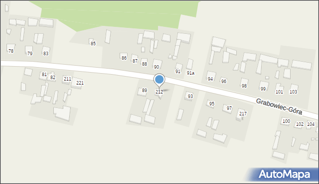 Grabowiec-Góra, Grabowiec-Góra, 212, mapa Grabowiec-Góra