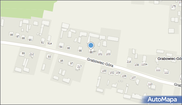 Grabowiec-Góra, Grabowiec-Góra, 99, mapa Grabowiec-Góra