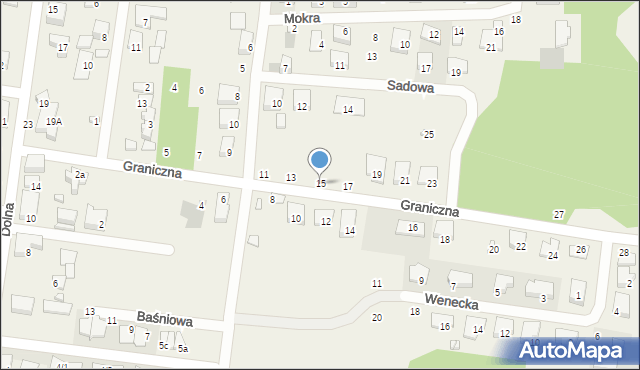 Grabówka, Graniczna, 15, mapa Grabówka