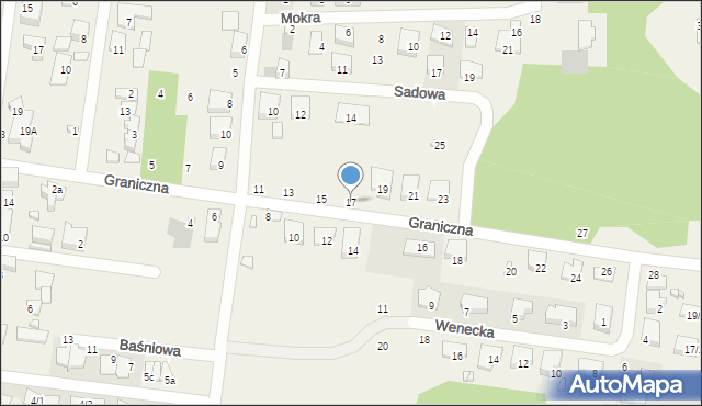 Grabówka, Graniczna, 17, mapa Grabówka