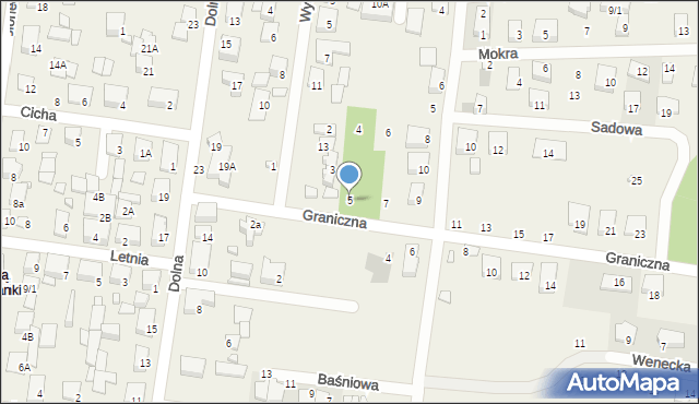 Grabówka, Graniczna, 5, mapa Grabówka
