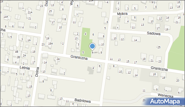 Grabówka, Graniczna, 7, mapa Grabówka