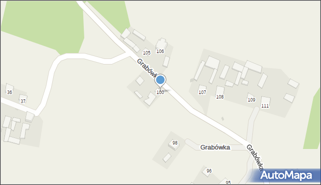 Grabówka, Grabówka, 100, mapa Grabówka