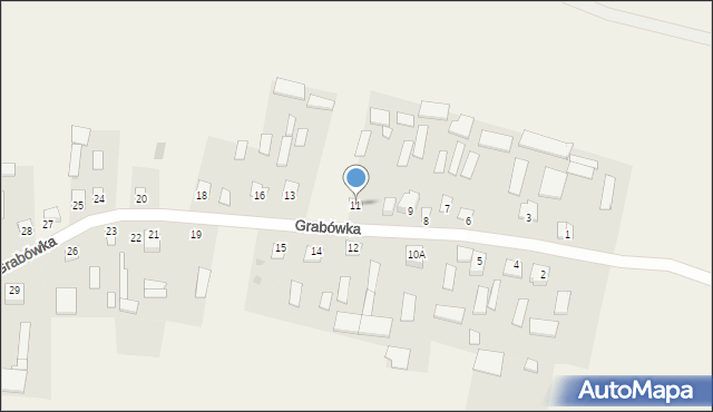 Grabówka, Grabówka, 11, mapa Grabówka