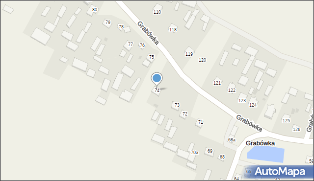Grabówka, Grabówka, 74, mapa Grabówka