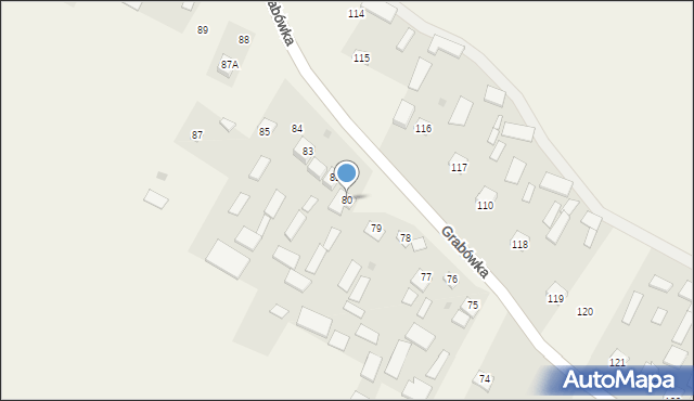 Grabówka, Grabówka, 80, mapa Grabówka