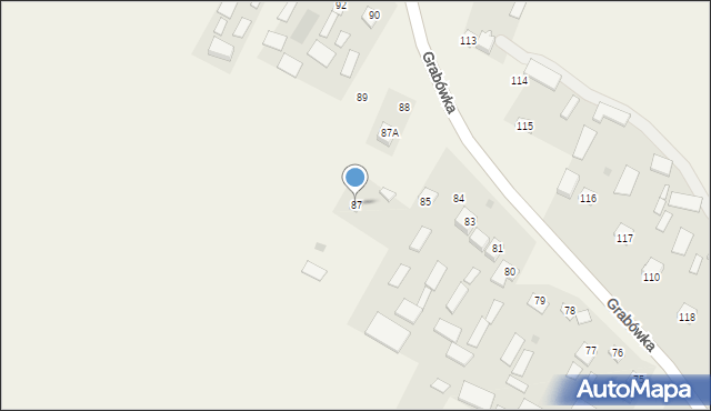 Grabówka, Grabówka, 87, mapa Grabówka