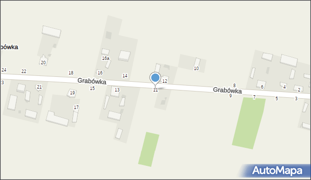 Grabówka, Grabówka, 11, mapa Grabówka