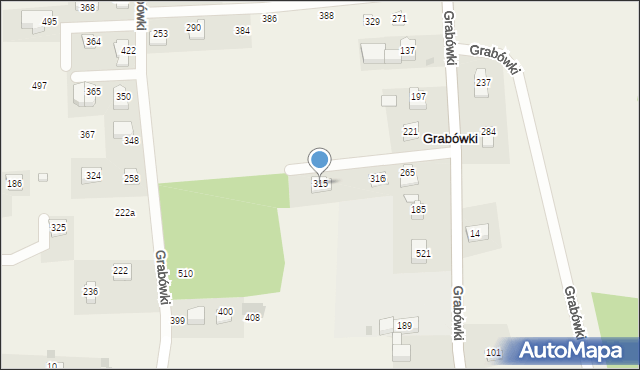 Grabówki, Grabówki, 315, mapa Grabówki