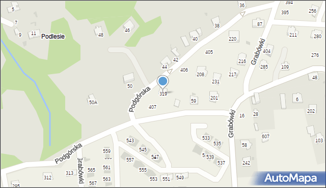 Grabówki, Grabówki, 319, mapa Grabówki