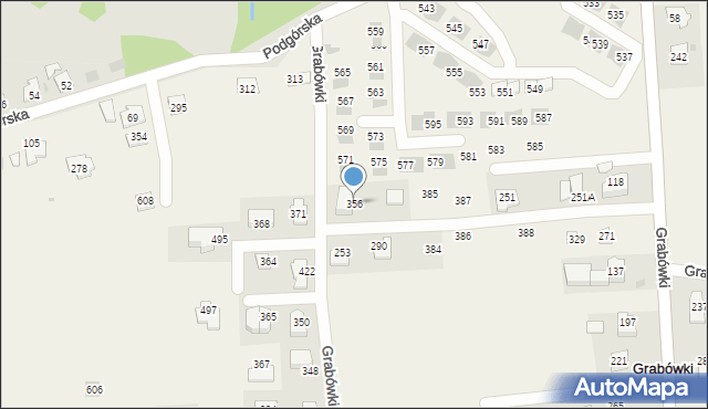 Grabówki, Grabówki, 356, mapa Grabówki