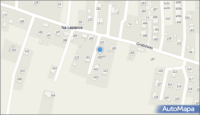 Grabówki, Grabówki, 401, mapa Grabówki