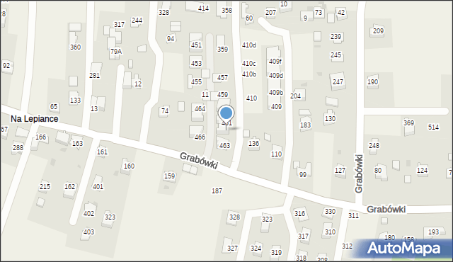 Grabówki, Grabówki, 462, mapa Grabówki