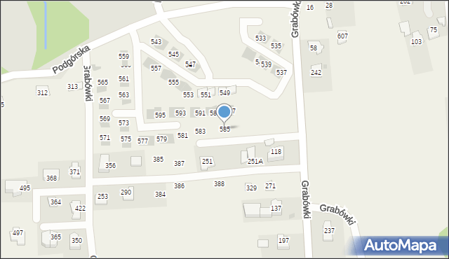 Grabówki, Grabówki, 585, mapa Grabówki