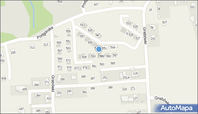 Grabówki, Grabówki, 592, mapa Grabówki