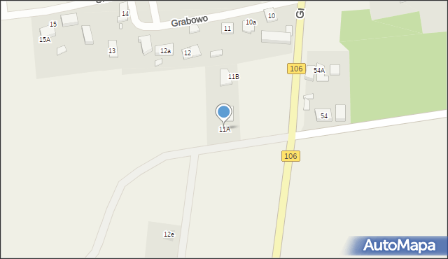 Grabowo, Grabowo, 11A, mapa Grabowo