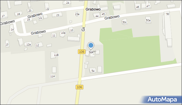 Grabowo, Grabowo, 54A, mapa Grabowo