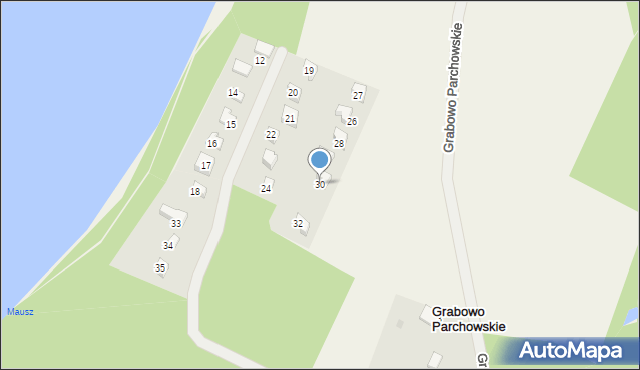 Grabowo Parchowskie, Grabowo Parchowskie, 30, mapa Grabowo Parchowskie