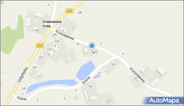 Grabowska Huta, Grabowska Huta, 34a, mapa Grabowska Huta