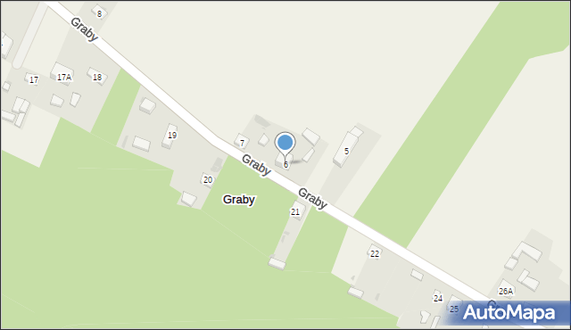 Graby, Graby, 6, mapa Graby
