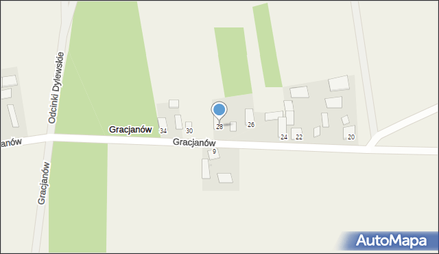 Gracjanów, Gracjanów, 28, mapa Gracjanów