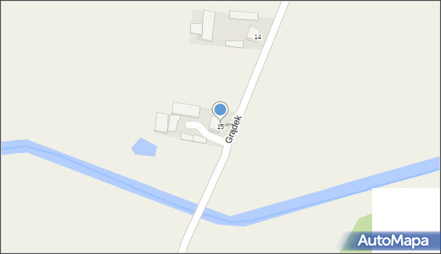 Grądek, Grądek, 15, mapa Grądek