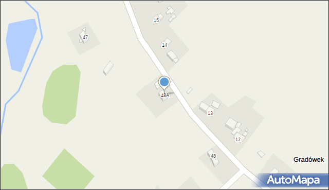 Gradówek, Gradówek, 48A, mapa Gradówek