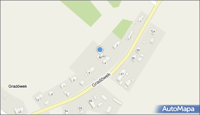 Gradówek, Gradówek, 4a, mapa Gradówek